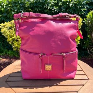 Dooney & Bourke Fuchsia Leather Shoulder Bag